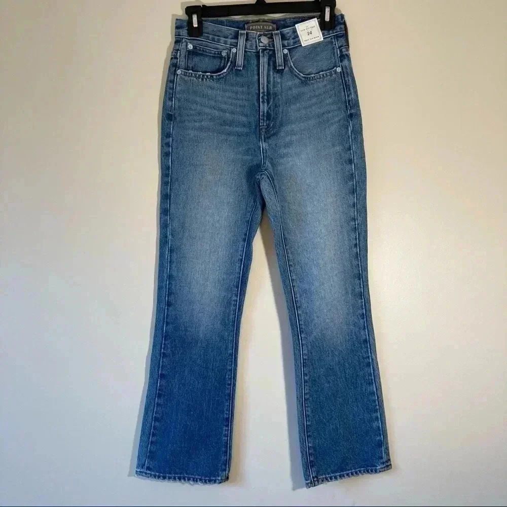 NWT Point  Sur J. Crew 11" kick out crop jeans